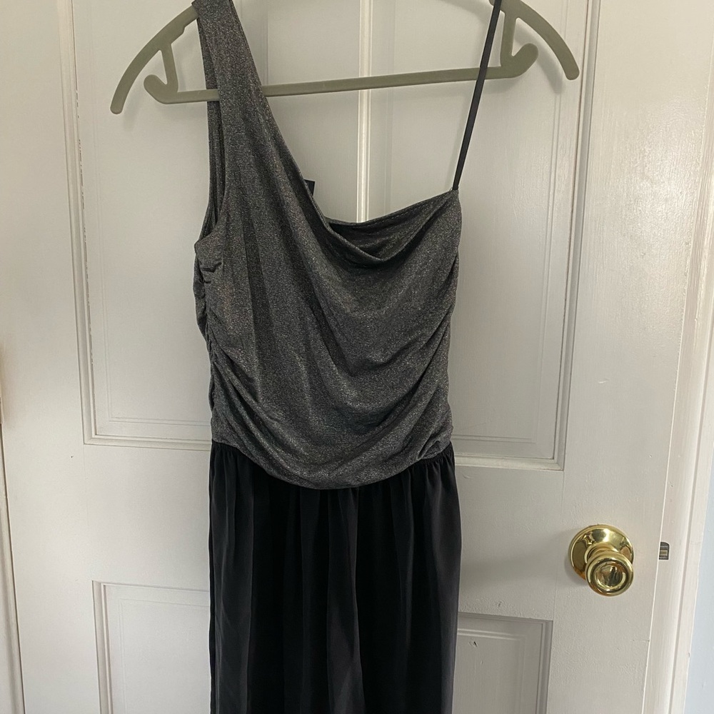 Aqua - Black and Silver Dress - Size Large